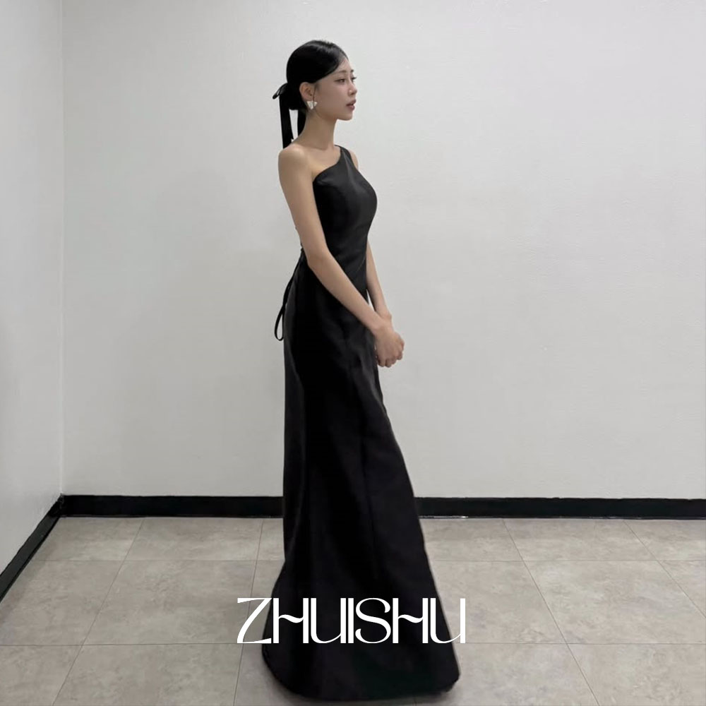 Modern Korean Lifestyle - ZHUISHU-vestidos de noche negros de un