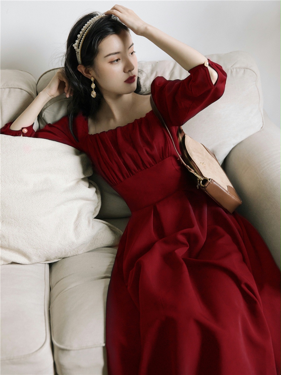 Vestido elegante de manga larg - Modern Korean Lifestyle reseña y precio